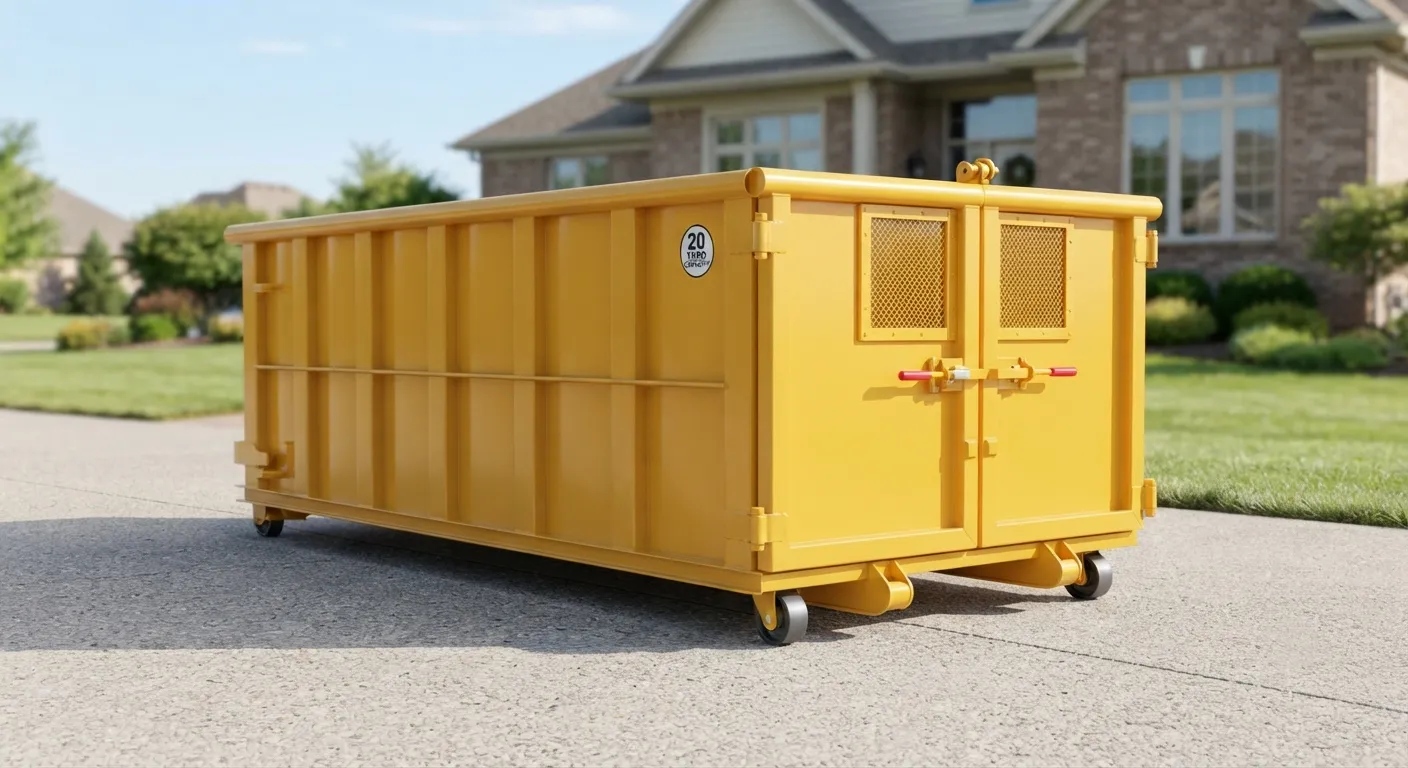 10 yard dumpster rental from our Sugar Land fleet