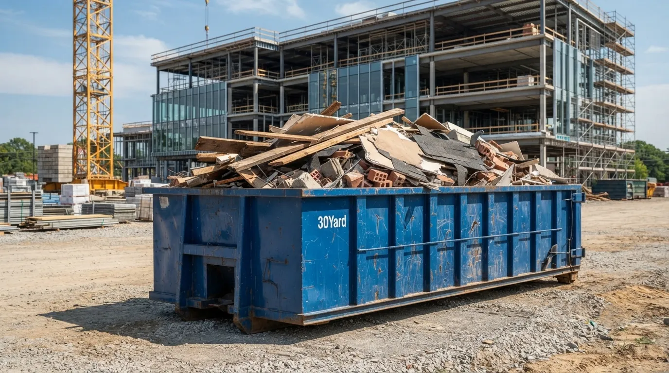30 yard dumpster rental from our Sugar Land fleet